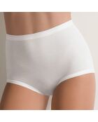 Culotte en coton taille haute Cassiane blanche