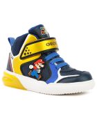 Baskets montantes Grayjay Super Mario bleu/jaune