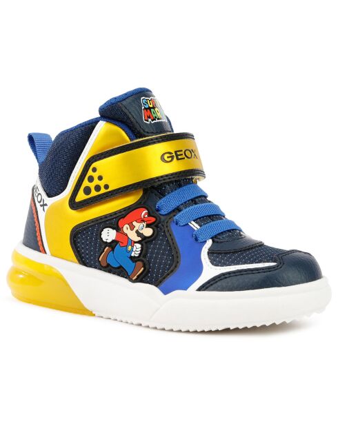 Baskets montantes Grayjay Super Mario bleu/jaune