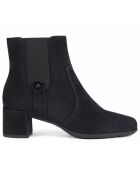 Chelsea Boots en Velours de Cuir Annya noires - Talon 5.5 cm