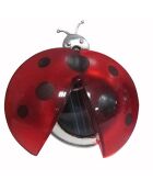 Coccinelle solaire clipsable - 3.5x6x5.8 cm