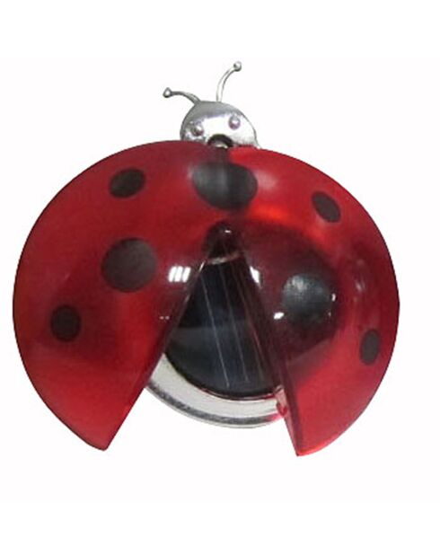 Coccinelle solaire clipsable - 3.5x6x5.8 cm