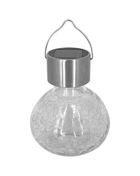 Farol solar de acero inoxidable - 11,5 x 9,5 cm