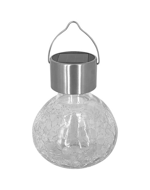 Lampion solaire inox - 11.5x9.5 cm