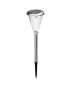 Lanterne solaire inox - 37/26.5x8 cm