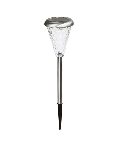 Lanterne solaire inox - 37/26.5x8 cm