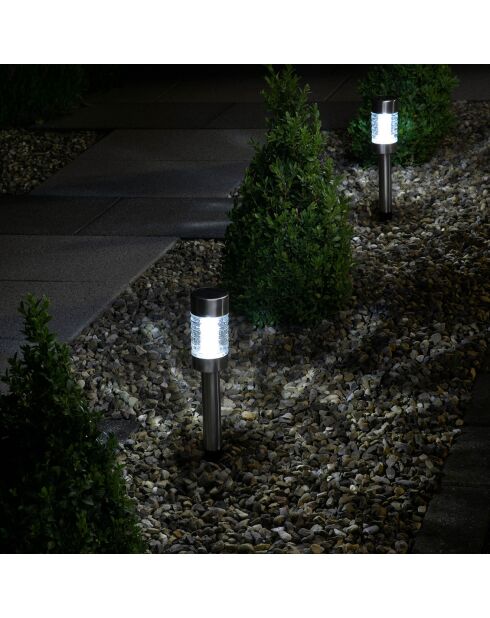 Baliza solar de acero inoxidable H42 - 42/27x62,5 cm