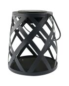 Lanterne solaire métal - 16x14 cm