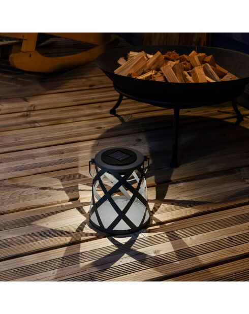 Solarlaterne aus Metall - 16x14 cm