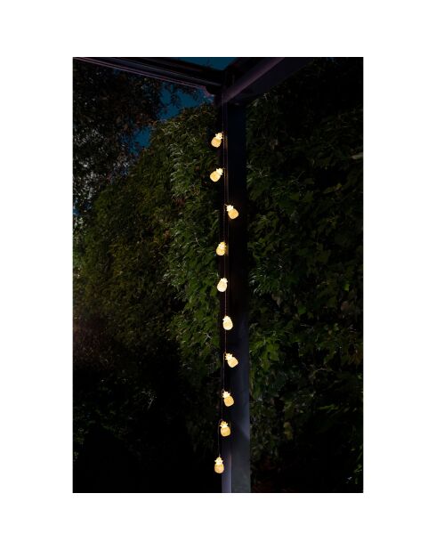 Guirlande solaire avec 10 Ananas - 3.35m