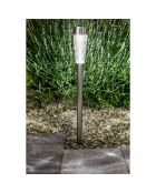 Lanterne solaire inox H79 - 79/64x7.6 cm