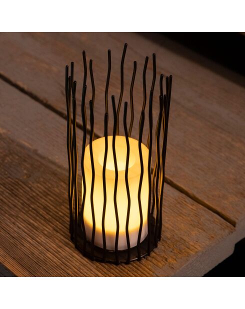 Solarlaterne aus Metall, 22,5 x 10,5 cm