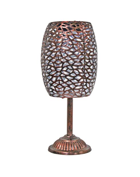 Lampe de table solaire métal design rétro - 35x15.5 cm
