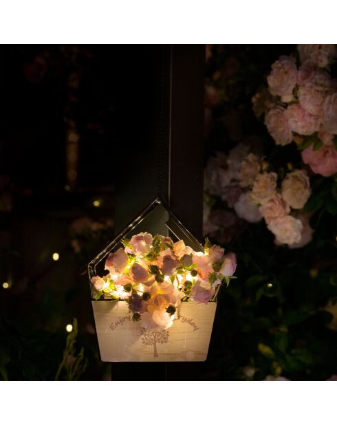 Decoración solar colgante: Casa - 20x8x20,6 cm