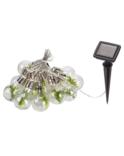 Cadena solar de 15 bombillas, 4,80 m