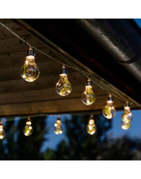 Cadena solar de 15 bombillas, 4,80 m