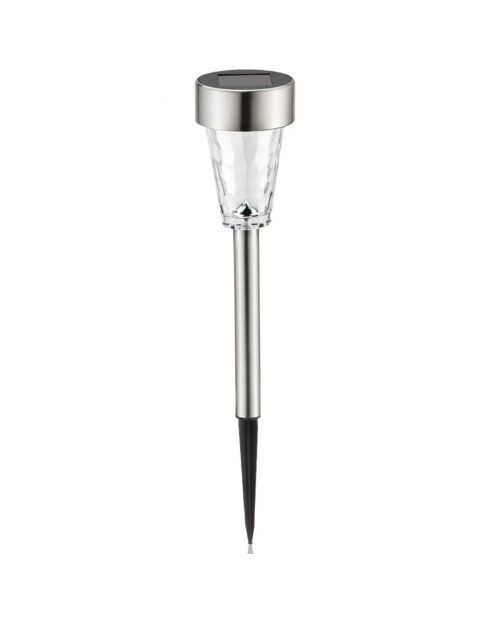 5 Lanternes solaires inox - 37/26.5x7.5 cm