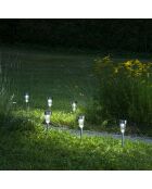 5 Lanternes solaires inox - 37/26.5x7.5 cm