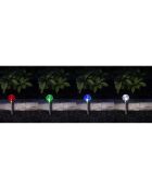 5 Lanternes solaires inox - 39/27.5x8 cm