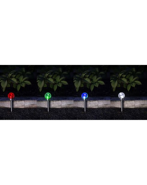 5 Lanternes solaires inox - 39/27.5x8 cm