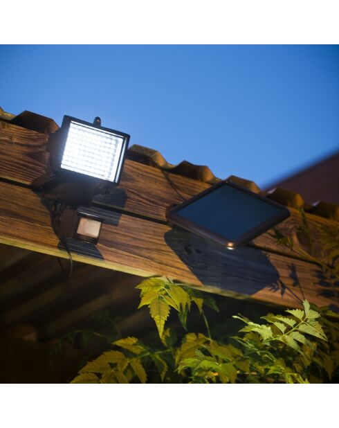 Foco solar muy luminoso con detector de presencia - 13,7x15,5x35 cm
