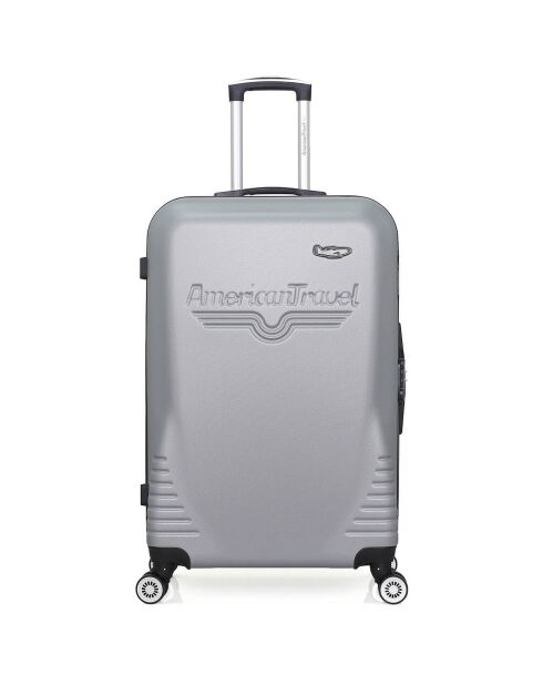 Valise Moyen séjour 4 roues doubles Dc 65 cm grise