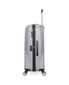 Valise Moyen séjour 4 roues doubles Dc 65 cm grise