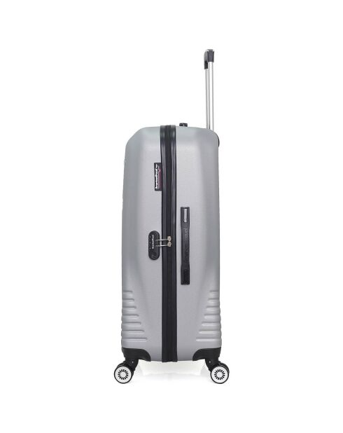 Valise Moyen séjour 4 roues doubles Dc 65 cm grise
