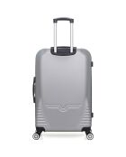 Valise Moyen séjour 4 roues doubles Dc 65 cm grise