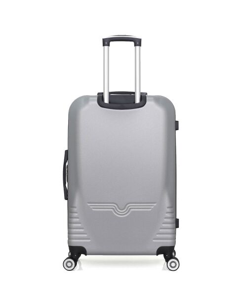 Valise Moyen séjour 4 roues doubles Dc 65 cm grise