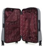Valise Moyen séjour 4 roues doubles Dc 65 cm grise