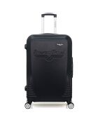 Valise Moyen séjour 4 roues doubles Dc 65 cm noire