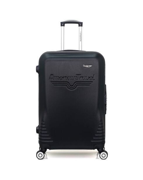 Valise Moyen séjour 4 roues doubles Dc 65 cm noire