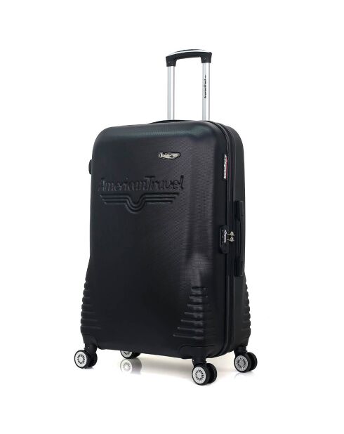 Valise Moyen séjour 4 roues doubles Dc 65 cm noire