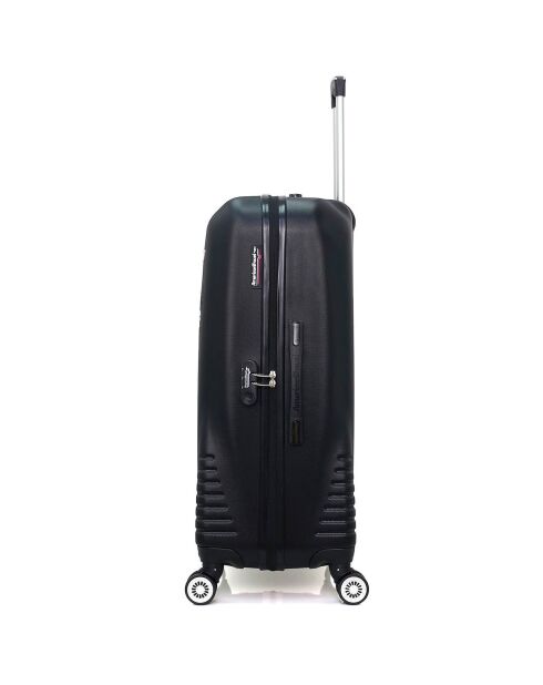 Valise Moyen séjour 4 roues doubles Dc 65 cm noire