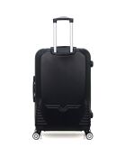 Valise Moyen séjour 4 roues doubles Dc 65 cm noire