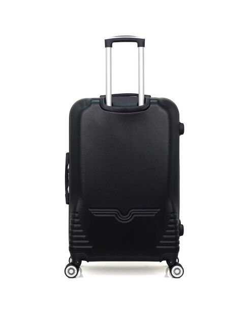 Valise Moyen séjour 4 roues doubles Dc 65 cm noire
