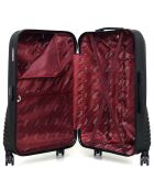 Valise Moyen séjour 4 roues doubles Dc 65 cm noire