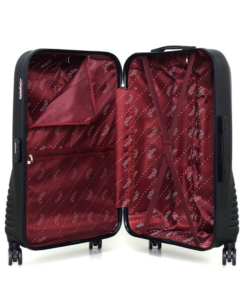 Valise Moyen séjour 4 roues doubles Dc 65 cm noire