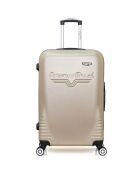 Valise Moyen séjour 4 roues doubles Dc 65 cm beige