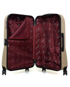 Valise Moyen séjour 4 roues doubles Dc 65 cm beige