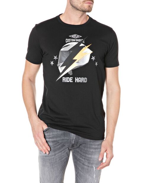 T-Shirt Flash Ride Hard noir