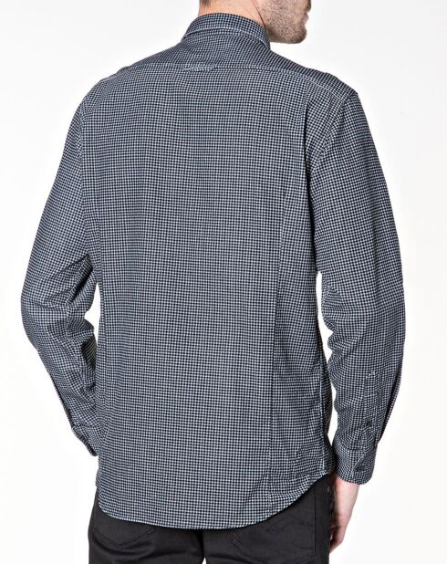 Camicia in velluto a coste con stampa grigia