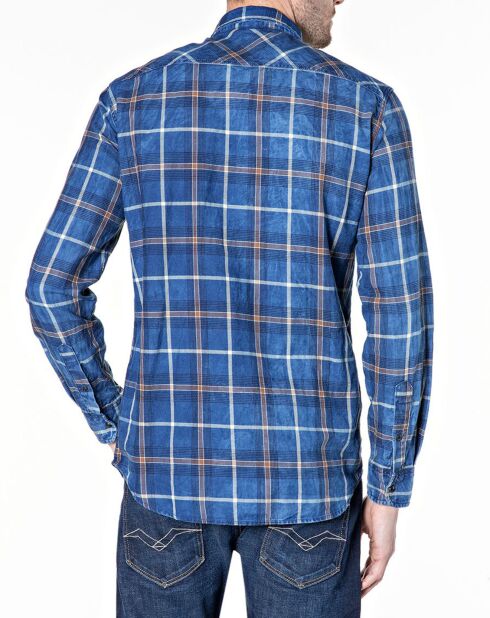 Chemise Regular Fit Mandatory à carreaux bleue