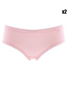 2 Culottes Mini en coton Mathilde roses