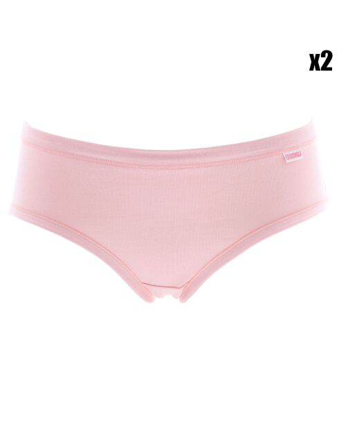 2 Culottes Mini en coton Mathilde roses
