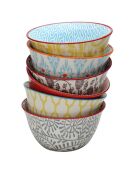 6 Petits bols en Porcelaine Sabae multicolores