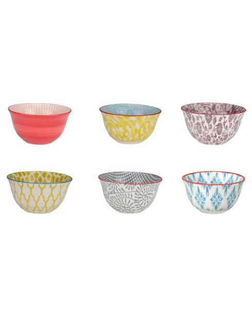 6 Petits bols en Porcelaine Sabae multicolores