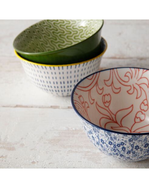 6 Petits bols en Porcelaine Sabae multicolores