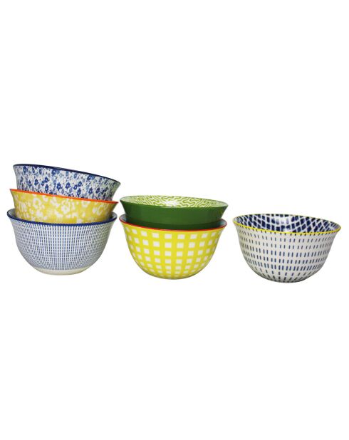 6 Petits bols en Porcelaine Sabae multicolores